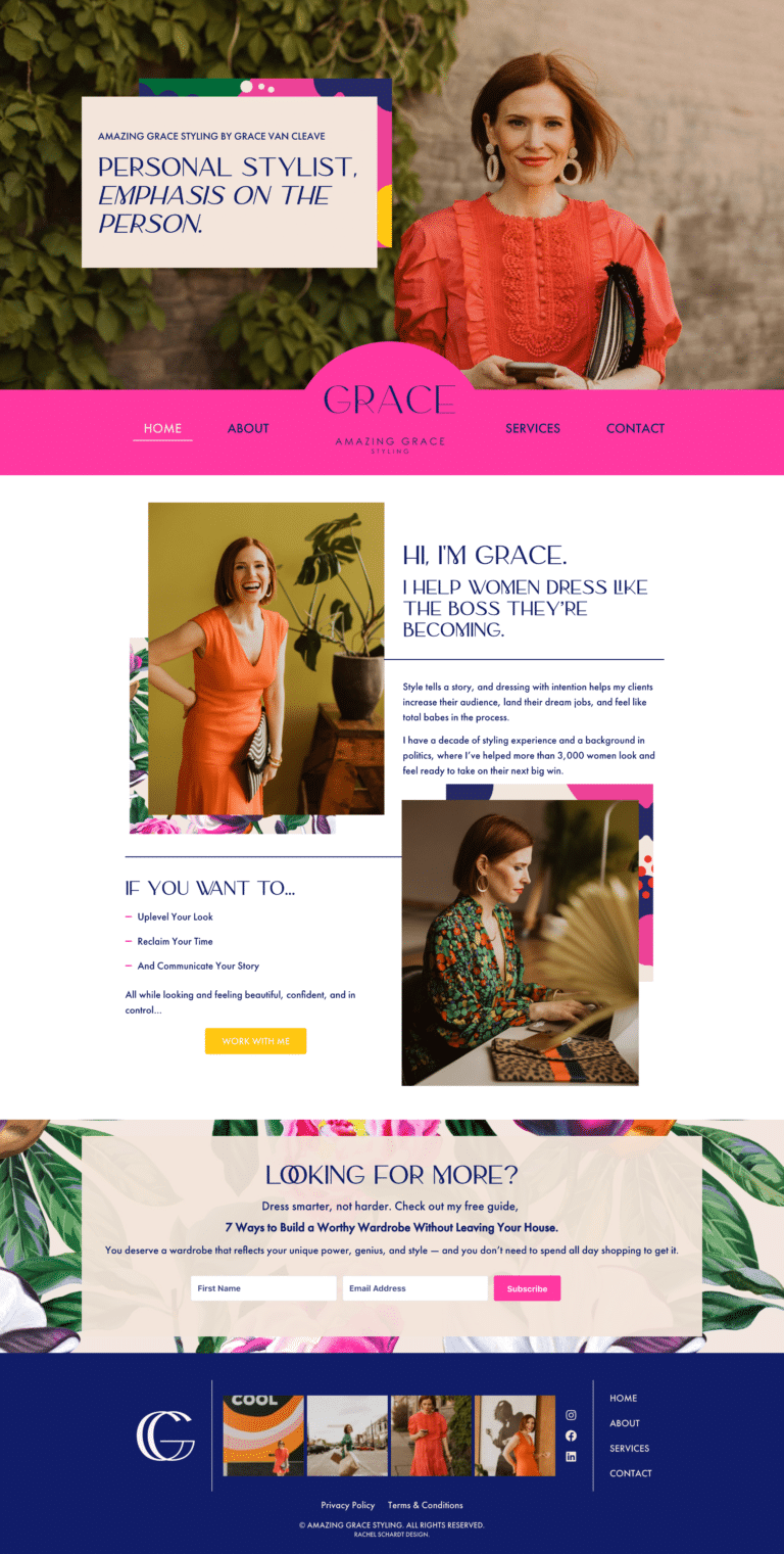 amazing grace styling homepage